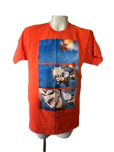 My Hero Academia Midoriya Todoroki Bakugo Anime Manga Orange T-Shirt M 112 - Picture 1 of 3