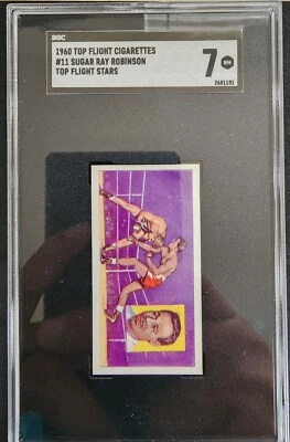 1960 Top Flights Cigarettes #11 Sugar Ray Robinson SGC 7 - Image 1 of 2