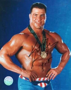 Kurt Angle Racing Reflections Original Signed 8x10 Photo – Autographed WWF WWE - Picture 1 of 1