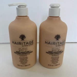 NEU ~ Hairitage SOS Deep Moisture + Restore Haarspülung 13 fl. Oz. 2er Set - Bild 1 von 4