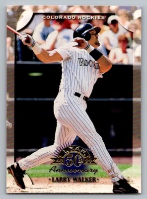1998 Leaf - Larry Walker #114 50th Anniversary - Image 1 of 2