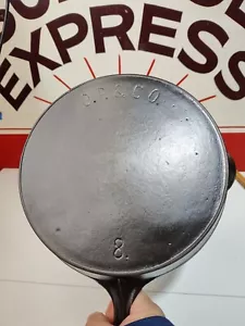 "Fully Restored" Erie Type OP&Co Sidney Cast Iron Skillet 10" Seasoned Flat - Picture 1 of 9