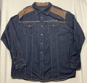 Coogi Heritage Langarm Knopfleiste Denim Hemd Jeansjacke Herren 3X XXXL - Bild 1 von 10