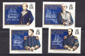 1985 Falkland Islands Sc# 429-32, Historic Navy Captains & Ships. MNH Cv$5.85 - Picture 1 of 1