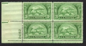 1950 American Bankers Assoc. Plate Block of 4 3c Postage Stamps -MNH, OG- Sc#987 - Picture 1 of 1