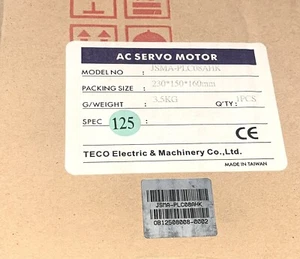 Teco Electric & Machinery Ac Servo Motor Jsma Plc 08 A Hk Jsmaplc08ahk - Picture 1 of 4