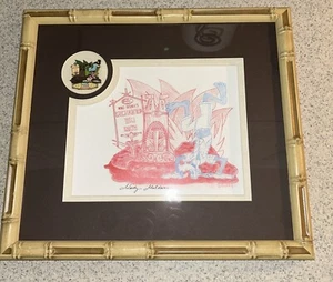 Disney LE 45 Framed Pin Lithograph Enchanted Tiki Room 45th Anniversary Goofy - Picture 1 of 5
