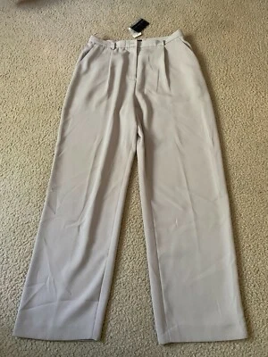 Pantalones de vestir rectos deportivos Geoffrey Beene para mujer abedul talla 14 Foto 1 de 4