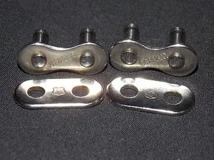 TWO NOS Union bicycle balloon tire skip tooth chain master links prewar schwinn - Picture 1 of 6