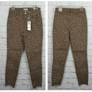NWT Jolt Women's Jeans Pants Leopard Animal Print Stretch Ankle Crop Jeans 3/26W - Picture 1 of 8