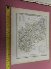 100% ORIGINAL GLOUCESTERSHIRE MAP  BY ROPER COLE C1809 VGC HAND COLOURED 