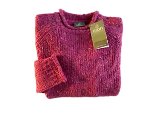 LADIES CHUNKY PURE DONEGAL WOOL SWEATERS MADE IN IRELAND sizes S, M, L, & XL