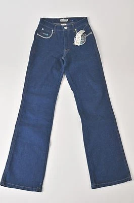 Pantalones de mezclilla azul bolsillo adornado Tractor Bling talla 16 para niña 24x28 Foto 1 de 4