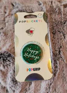 NEW! HAPPY HOLIDAYS PopSockets Collapsible Grip & Stand Phones and Tablet Holder - Picture 1 of 2