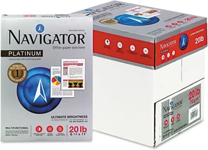 Navigator NPL11205R Platin Papier 99 Helligkeit 20 Pfund 8-1/2 X11 weiß 2500 Karton - Bild 1 von 12