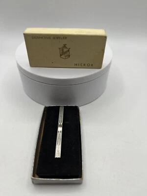 Vintage Hickok Tie Bar in The Original Box SILVER NEW IN BOX SEE ALL - Image 1 of 4