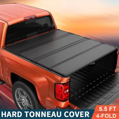5.5FT Hard 4-Fold Tonneau Cover For 2015-25 Ford F-150 F150 Truck Bed Waterproof Foto 1 de 4