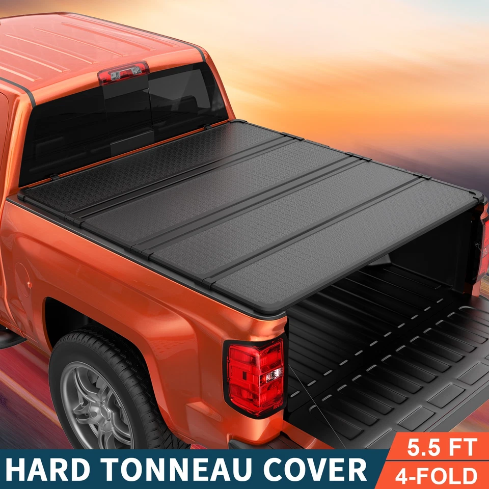 5.5FT Hard 4-Fold Tonneau Cover For 2015-25 Ford F-150 F150 Truck Bed Waterproof Foto 1 de 4