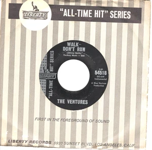 THE VENTURES:   WALK-DON'T RUN / RAM-BUNK-SHUSH .. 45 RPM 9587 - Picture 1 of 2