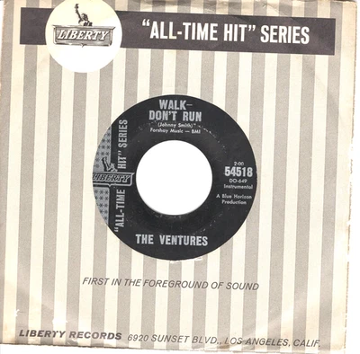 THE VENTURES:   WALK-DON'T RUN / RAM-BUNK-SHUSH .. 45 RPM 9587 - Image 1 of 2