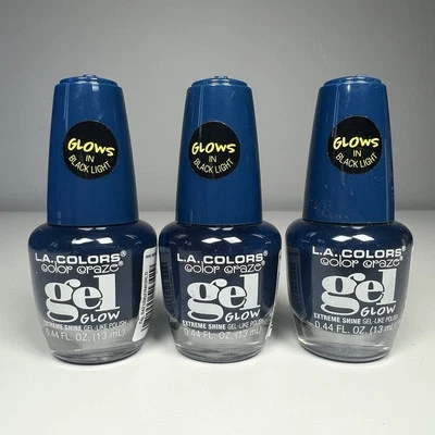 L.A. Colors Color Craze Gel Like Nail Polish Glows in Black Light UNDERWORLD 3X Foto 1 de 3