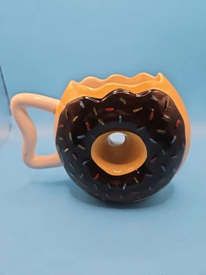 Caneca de café chá xícara de leite novidade boca grande donut - Imagem 1 de 4