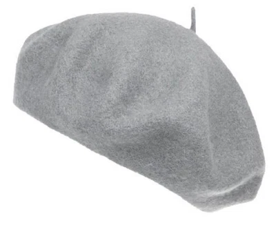 French Style Lightweight Casual Classic Solid Color 100% Wool Beret - Image 1 of 2