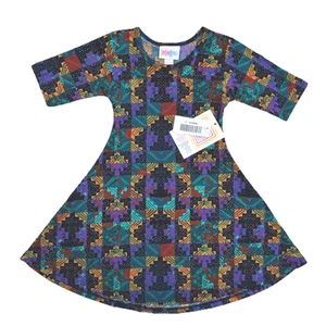 Girls Short Slv Swing Dress Sz 2 (szs 2-4) Lightweight Multicolor Adeline NWT - Picture 1 of 11