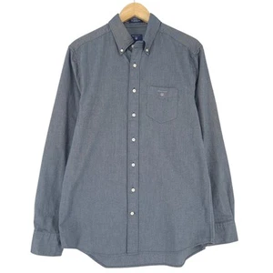 Camisa Hombre GANT Gris Algodón Oxford Kn5 Talla M 39/40 - Imagen 1 de 7