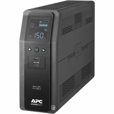 APC Back-UPS Pro, 1500伏安/900W, 塔, 120V, 10x NEMA 5-15R 插座, AVR, USB 类型 — 第 1/4 张图片