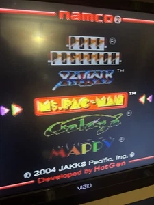 Namco Ms. Pac-Man 5-in-1 TV Plug N Play Arcade Games Joystick Jakks 2004. Tested - Picture 1 of 16