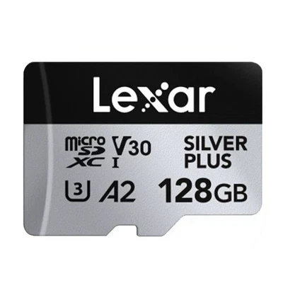 Lexar Micro SDXC Silver Plus Memory card 64GB 128GB 256GB 512GB for DJI Pocket 3 - Image 1 of 4