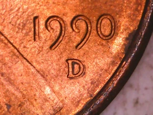 1990 D Lincoln Memorial Cent BN DDO DATE Liberty Error Coin - 265 - Bild 1 von 10