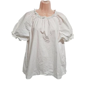 Hill House Boho Freizeit Top Damen Gr. XXL weiß Popeline - Bild 1 von 10