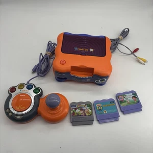 vtech vsmile Console With 3 Games And Controller. Untested. Dora, Thomas - Picture 1 of 13