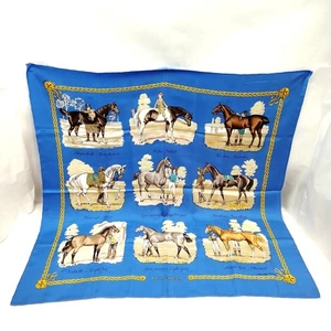 NO TARIFF Hermes Schal Carre 90 blau Seide100 4744301 - Bild 1 von 10