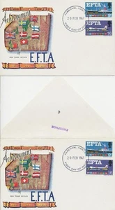 GB 1967 European Free Trade Association (EFTA) on 2 superb FDC‘s (NON-PHOS+PHOS) - Picture 1 of 1