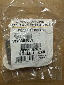 New Genuine OEM Whirlpool Refrigerator Cabinet Roller Wheel W10304659 - Picture 1 of 2