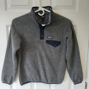 PATAGONIA Synchilla Kids Youth Polyester T Snap Pullover Outdoor Casual Sz M/10 - Picture 1 of 6
