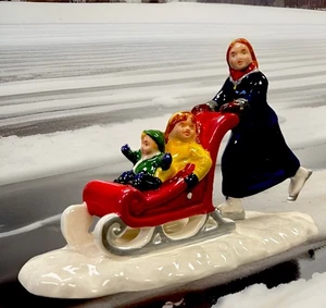 Dept 56 Snow Village “Skate Faster Mom” Ceramic Figurine #5170-5 Boxed and Mint - Picture 1 of 8