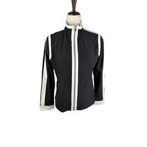 Tail Black and White Detail Zip Front Golf Jacket Size M - Picture 1 of 5