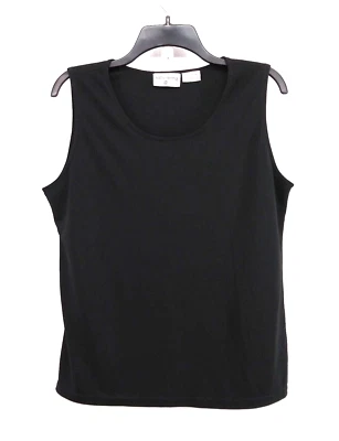 Kathy Ireland Shirt Womens Size L Black Wide Strap Pullover Blouse Tank Top - Image 1 of 4