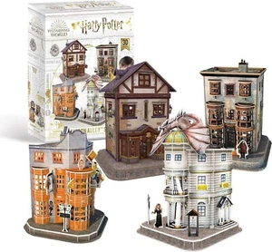 Harry Potter's 3D Jigsaw Puzzles - 4 x  - Diagon Alley Set Gift - Picture 1 of 4