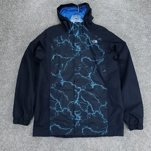 The North Face Jacket Boys XL 18/20 Black Blue Waterproof Full Zip Rain Coat - Picture 1 of 14