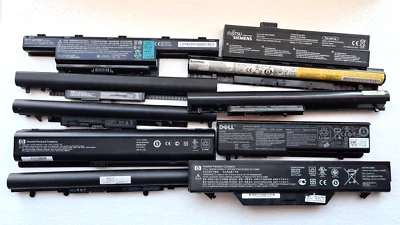 Joblot of 10 Genuine Laptop Battery 3/4/6 Cell Various Brands Untested/Faulty - Image 1 of 2