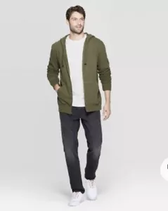 Sudadera con capucha polar ultra suave con cremallera completa de ajuste estándar para hombre - Goodfellow & Co talla m - Imagen 1 de 1