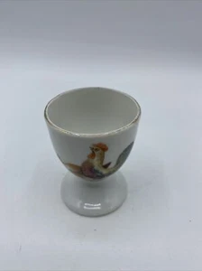 Copa de huevo gallo de gallo gallina Victoria Austria cerámica 2,5" blanca vintage - Imagen 1 de 10