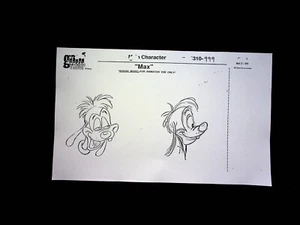 Disney's GOOF TROOP 1991 Production Studio COPY Model Sheet Guide Page - Bild 1 von 2
