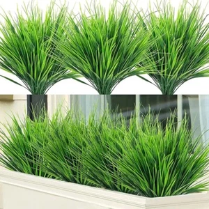 10 Bundles Artificial Grass Plant Fake Flower Decor Shrub Greening Landscaping - Picture 1 of 9