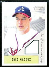 Greg Maddux Jsy C Card 2002 Bowman Heritage Relics #BHGM
